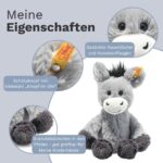 Steiff Kuscheltier Dinkie Esel, Süßes Stofftier mit Kunststoffaugen, Kinder, Jungen & Mädchen, Friends, Plüschtie - Image 4
