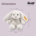 Steiff Hoppie Hase hellgrau, Plüschtier Hase mit Schlappohren, Soft Cuddly Friends, flauschiges Stofftier zum Kuscheln - Image 2