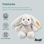 Steiff Hoppie Hase hellgrau, Plüschtier Hase mit Schlappohren, Soft Cuddly Friends, flauschiges Stofftier zum Kuscheln - Image 3
