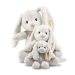 Steiff Hoppie Hase hellgrau, Plüschtier Hase mit Schlappohren, Soft Cuddly Friends, flauschiges Stofftier zum Kuscheln - Image 5
