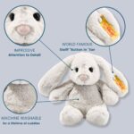 Steiff Hoppie Hase hellgrau, Plüschtier Hase mit Schlappohren, Soft Cuddly Friends, flauschiges Stofftier zum Kuscheln - Image 4