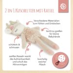 Bieco Kuscheltier Reh mit Rassel | Baby Kuscheltier ab 0 Monate Stofftier Baby Plüschtier Reh rentier - Image 6